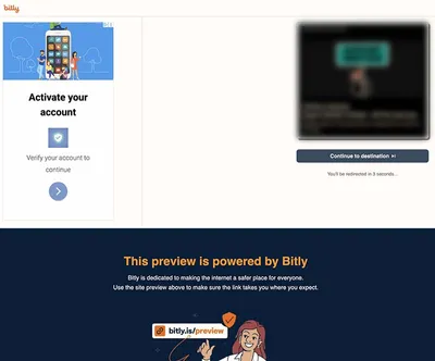 Bitly advertising preview before redirect